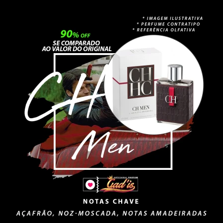 Perfume Similar Gadis 31 Inspirado em CH Men Contratipo